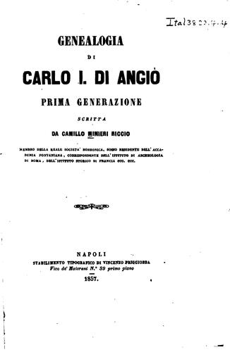Genealogia di Carlo I di Angiò: prima generazione