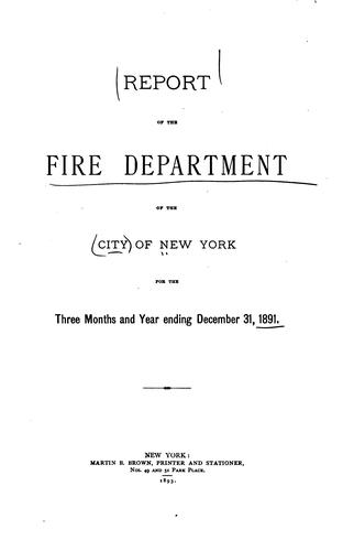 Report of the Fire Department of the City of New York