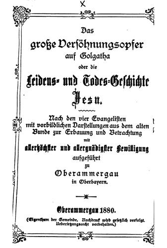 Das grosse Versöhnungsopfer auf Golgotha, oder die Leidens- und Todesgeschichte Jesu nach den ...