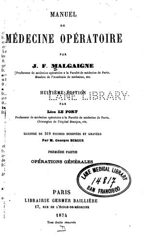 Manuel de médecine operatoire v.2