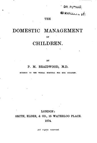 The Domestic Management of Children