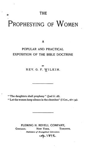 The Prophesying of Women