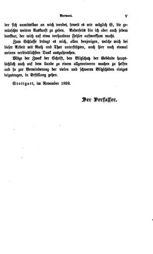 Rathschläge über den Blitzschutz der Gebäude...