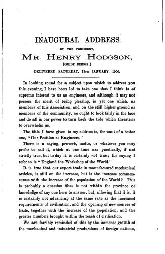 Transactions - Manchester Association of Engineers