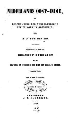 Nederlands Oost-Indië of Beschrijving der Nederlandsche Bezittingen in Oost ...