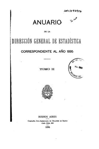 Anuario de la Dirección General de Estadística