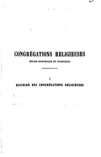 Congrégations religieuses