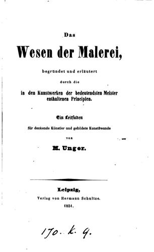 Das Wesen der Malerei
