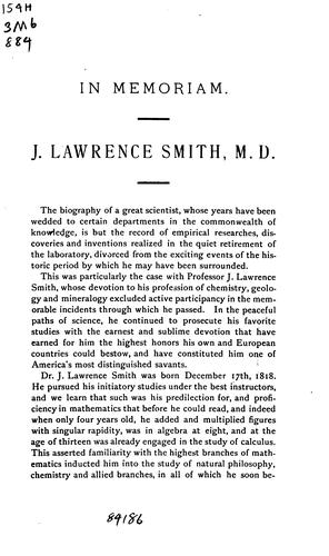 In memoriam-- J. Lawrence Smith, M.D. ...