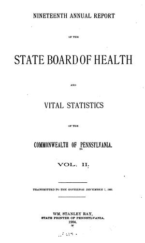 Annual report of the Commissioner of Health of the Commonwealth of Pennsylvania. 1928/30