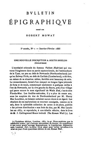 Bulletin épigraphique