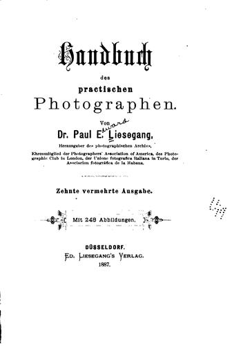 Handbuch des practischen Photographen