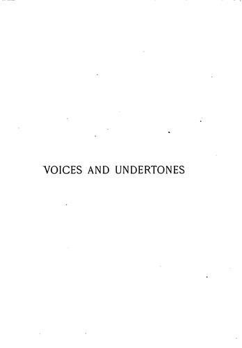 Voices and Undertones in Song and Poem