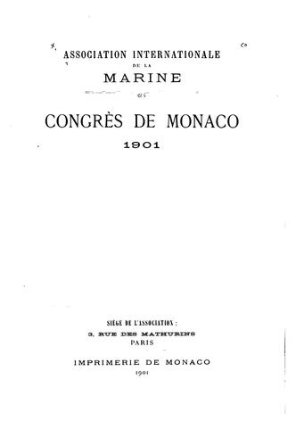 Congrès de Monaco, 1901