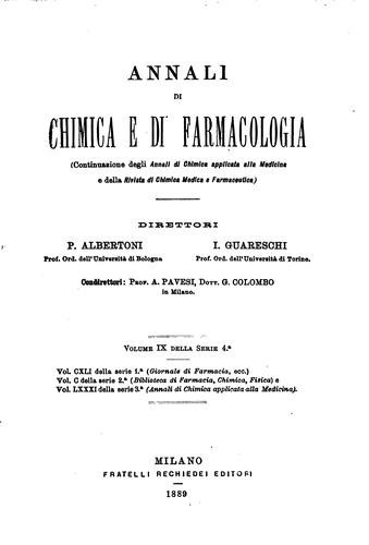 Annali di farmacoterapia e chimica