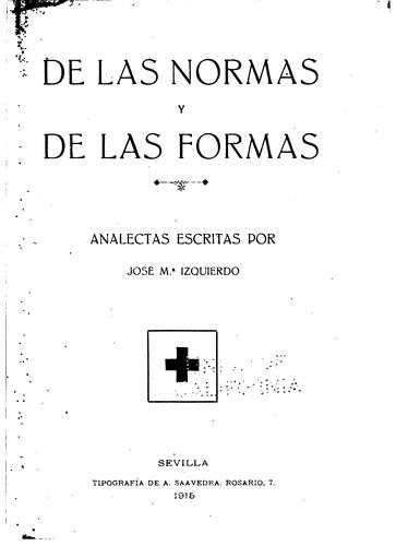 De las normas y de las formas analectas escritas