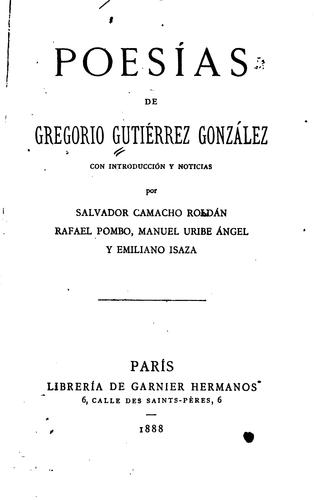 Poesías de Gregorio Gutiérrez González