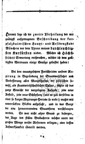 Beschreibung der kurbaierischen Haupt-und Residenzstadt München: Und ihrer ...