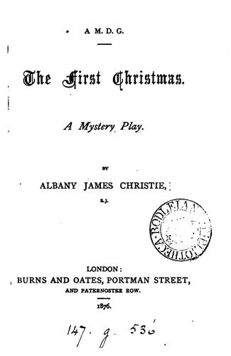 The first Christmas, a play