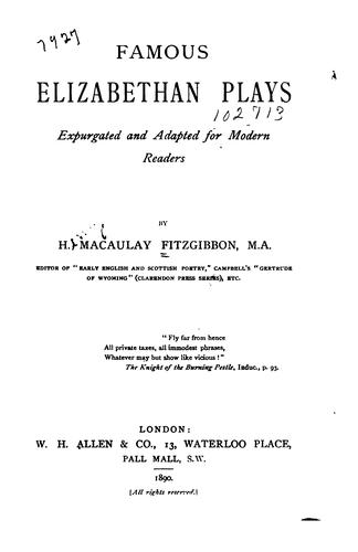 Famous Elizabethan Plays: Expurgated and Adapted for Modern Readers