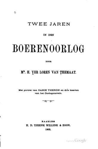 Twee jaren in den boerenoorlog