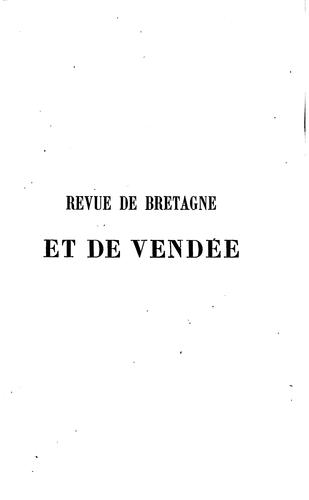 Revue de Bretagne et de Vendée