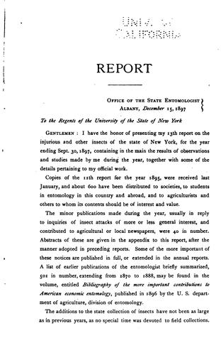 Report on Injurious and Other Insects