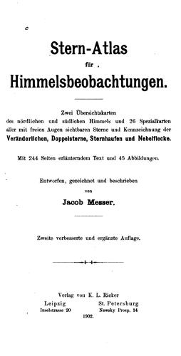 Stern-atlas für Himmelsbeobachtungen: Zwei Ubersichtskarten des nördlichen ...