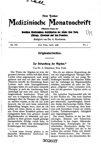 New Yorker medizinische monatsschrift ...: Bd. 1-26, nr. 6. Jan. 1889-Okt. 1916
