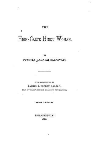 The High-caste Hindu Woman