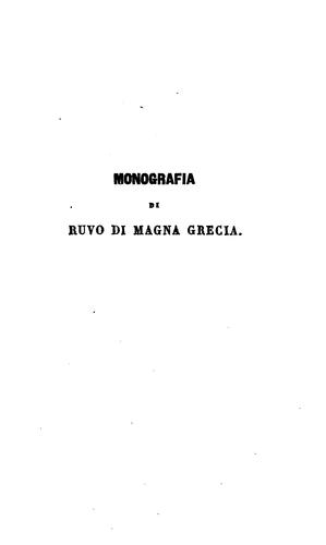 Monografia di Ruvo di Magna Grecia