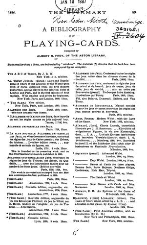 A Bibliography of Playing-cards