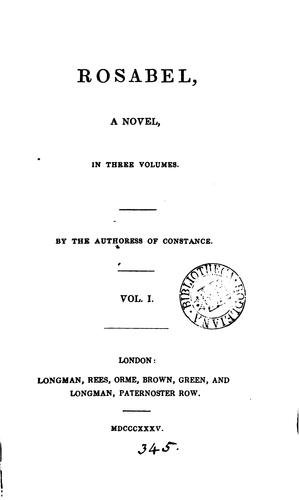 Rosabel, by the authoress of Constance
