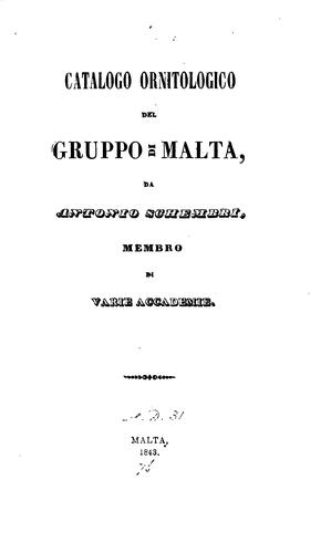 Catalogo ornitologico del gruppo di Malta