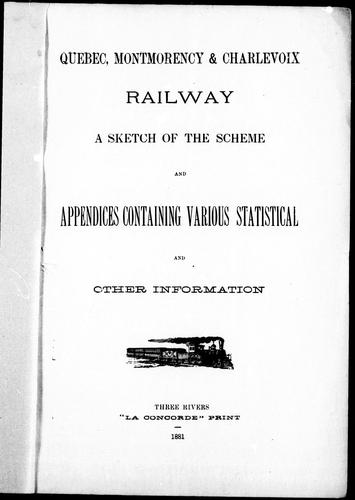 Quebec, Montmorency & Charlevoix railway