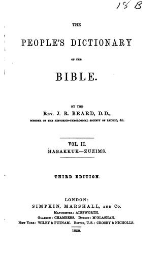 The People's Dictionary of the Bible
