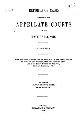 Reports of Cases Decided in the Appellate Courts of the State of Illinois