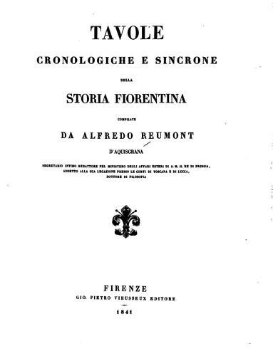 Tavole cronologiche e sincrone della storia Fiorentina