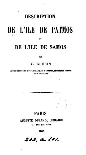 Description de l'île de Patmos et de l'île de Samos