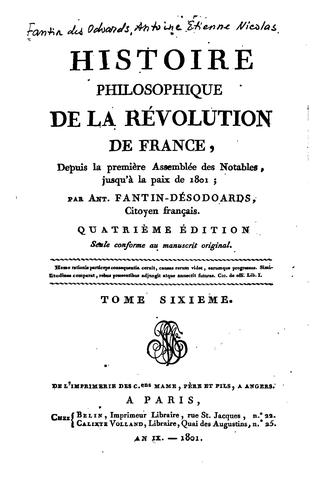 Histoire Philosophique De La Revolution de France