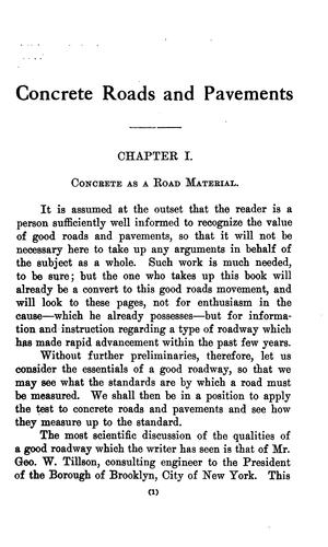 Concrete Roads and Pavements