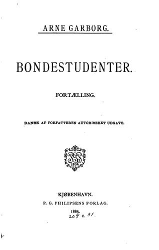 Bondestudenter: Fortaelling