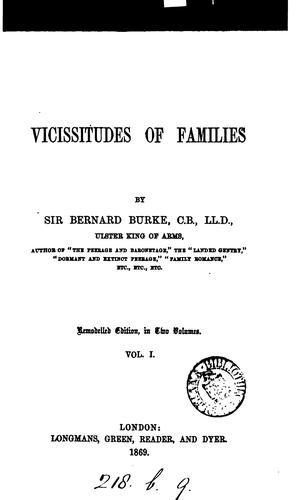 Vicissitudes of families