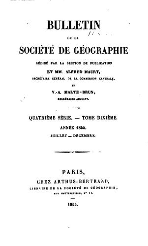 Bulletin de la Société de géographie