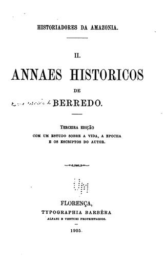 Annaes historicos de Berredo