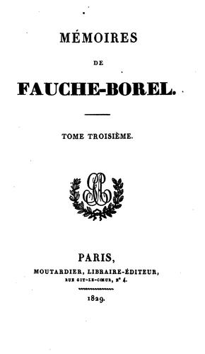 Memoires de Fauche-Borel