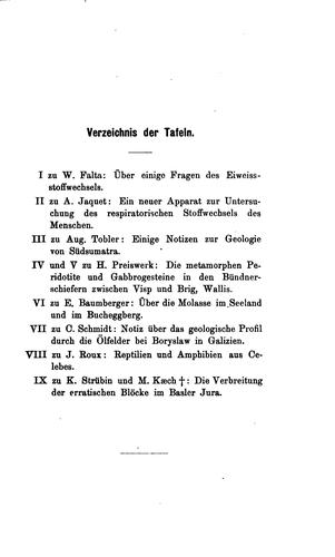 Verhandlungen der Naturforschenden Gesellschaft in Basel
