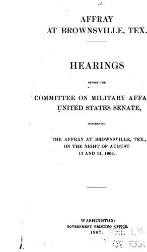 Affray at Brownsville, Tex