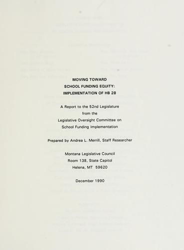 Moving toward school funding equity