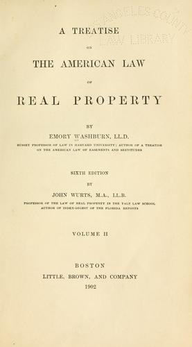 A treatise on the American law of real property